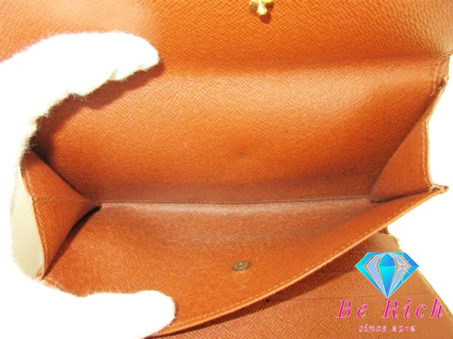 ルイ ヴィトン LOUIS VUITTON 三つ折り財布 長財布 モノグラム ポルト トレゾール インターナショナル M61215 ブラウン 茶 二つ折り財布 ロング ウォレット  【中古】【送料無料】 bs3760