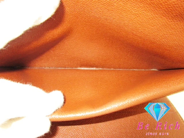 ルイ ヴィトン LOUIS VUITTON 三つ折り財布 長財布 モノグラム ポルト トレゾール インターナショナル M61215 ブラウン 茶 二つ折り財布 ロング ウォレット  【中古】【送料無料】 bs3760