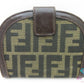 フェンディ FENDI 二つ折り財布 中財布 2804 012233 ブラウン 茶 ブラック 黒 キャンバス レザー ズッカ ロゴ ミディアム コンパクト ウォレット 【中古】【送料無料】 bs3964