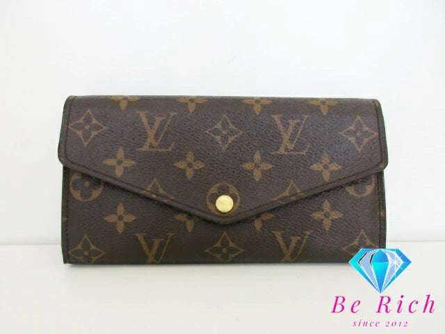 ルイ ヴィトン LOUIS VUITTON 二つ折り財布 長財布 モノグラム ポルトフォイユ サラ M62234 フューシャ LV ロゴ ロング ウォレット 【中古】【送料無料】 bs3765