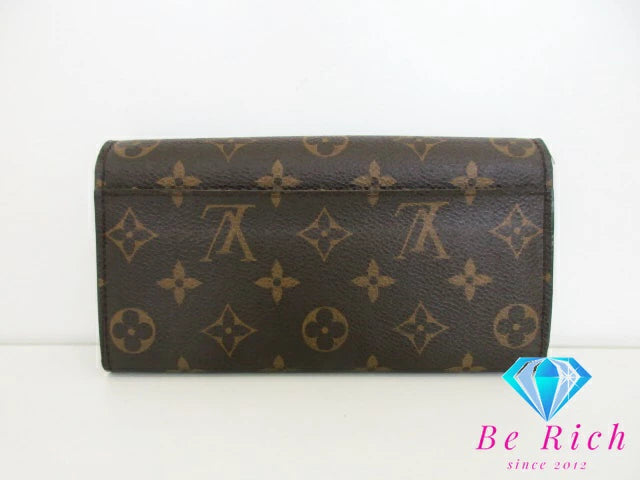 ルイ ヴィトン LOUIS VUITTON 二つ折り財布 長財布 モノグラム ポルトフォイユ サラ M62234 フューシャ LV ロゴ ロング ウォレット 【中古】【送料無料】 bs3765