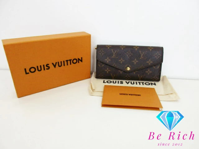 ルイ ヴィトン LOUIS VUITTON 二つ折り財布 長財布 モノグラム ポルトフォイユ サラ M62234 フューシャ LV ロゴ ロング ウォレット 【中古】【送料無料】 bs3765