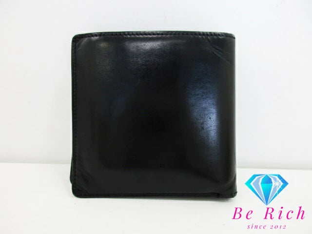 カルティエ Cartier メンズ 二つ折り財布 パシャ 黒 ブラック レザー ロゴ コンパクト ウォレット 【中古】【送料無料】 bs3769
