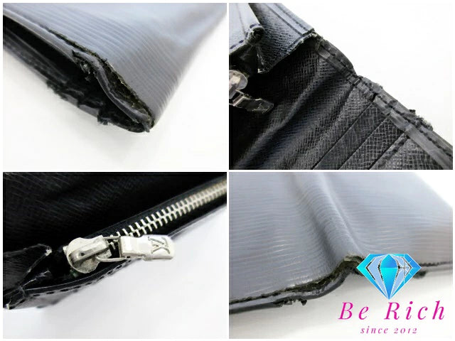 ルイ ヴィトン LOUIS VUITTON メンズ 長財布 エピ ポルト フォイユ ブラザ M66542 LV ロゴ 二つ折り財布 ロング ウォレット  【中古】【送料無料】 bs3770