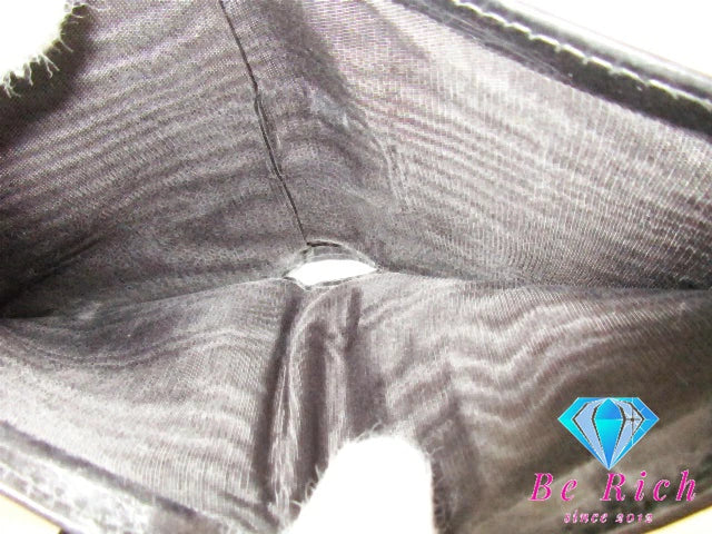 サルヴァトーレ フェラガモ Salvatore Ferragamo 二つ折り財布 22 3053 ヴァラ 黒 ブラック レザー コンパクト ウォレット  【中古】【送料無料】bs3671