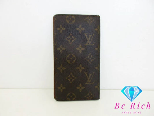 ルイ ヴィトン LOUIS VUITTON 長財布 札入れ モノグラム ポルト カルト クレディ 円 M60825 LV ロゴ 小銭入れなし 二つ折り財布 ロング ウォレット 【中古】【送料無料】 bs3775