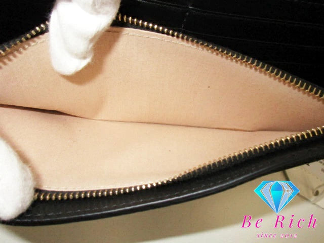 美品 クロエ Chloe Alphabet ウォレット 長財布 CHC21WP942G57 アルファベット 黒 ブラック レザー ロゴ 二つ折り財布 ロング ウォレット  【中古】【送料無料】 bs3803