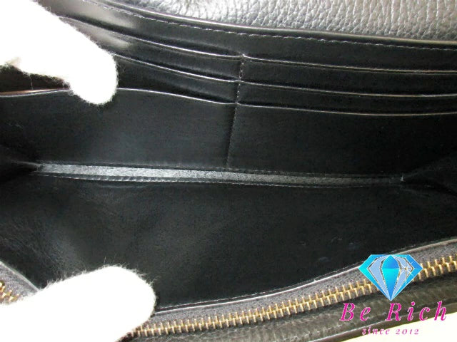 美品 クロエ Chloe Alphabet ウォレット 長財布 CHC21WP942G57 アルファベット 黒 ブラック レザー ロゴ 二つ折り財布 ロング ウォレット  【中古】【送料無料】 bs3803