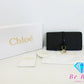 美品 クロエ Chloe Alphabet ウォレット 長財布 CHC21WP942G57 アルファベット 黒 ブラック レザー ロゴ 二つ折り財布 ロング ウォレット  【中古】【送料無料】 bs3803