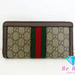 美品 グッチ GUCCI ラウンド ファスナー 長財布 523154 オフィディア GG スプリーム ベージュ シェリー ロゴ 二つ折り財布 ロング ウォレット 【中古】【送料無料】 bs3804