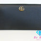 グッチ GUCCI ラウンド ファスナー 長財布 456117 GG マーモント ブラック 黒 レザー ロゴ 二つ折り財布 ロング ウォレット  【中古】【送料無料】 bs3806