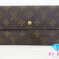 ルイ ヴィトン LOUIS VUITTON 三つ折り 長財布 M61215 モノグラム ポルト トレゾール インターナショナル ブラウン 茶 二つ折り財布 ロング ウォレット  【中古】【送料無料】 bs3809