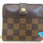 ルイ ヴィトン LOUIS VUITTON 二つ折り財布 ダミエ コンパクト ジップ N61668 エベヌ LV ロゴ ラウンド ファスナー コンパクト ウォレット 【中古】【送料無料】 bs3811
