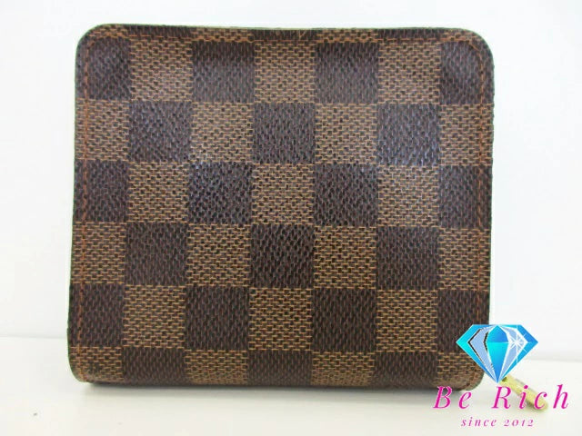 ルイ ヴィトン LOUIS VUITTON 二つ折り財布 ダミエ コンパクト ジップ N61668 エベヌ LV ロゴ ラウンド ファスナー コンパクト ウォレット 【中古】【送料無料】 bs3811