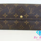 ルイ ヴィトン LOUIS VUITTON 二つ折り財布 長財布 M61734 モノグラム ポルトフォイユ サラ ブラウン 茶 LV ロゴ ロング ウォレット 【中古】【送料無料】 bs3813