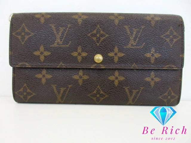 ルイ ヴィトン LOUIS VUITTON 二つ折り財布 長財布 M61734 モノグラム ポルトフォイユ サラ ブラウン 茶 LV ロゴ ロング ウォレット 【中古】【送料無料】 bs3813