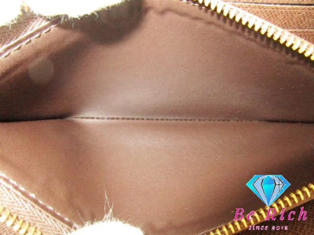 ルイ ヴィトン LOUIS VUITTON 財布 ダミエ ジッピーウォレット N41661 エベヌ ブラウン 茶 PVC レザー 札入れ 小銭入れ ラウンドファスナー 長財布 ロング ウォレット メンズ レディース 【中古】【送料無料】 bs3833