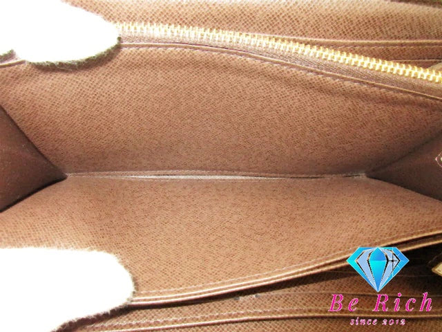 ルイ ヴィトン LOUIS VUITTON 財布 ダミエ ジッピーウォレット N41661 エベヌ ブラウン 茶 PVC レザー 札入れ 小銭入れ ラウンドファスナー 長財布 ロング ウォレット メンズ レディース 【中古】【送料無料】 bs3833
