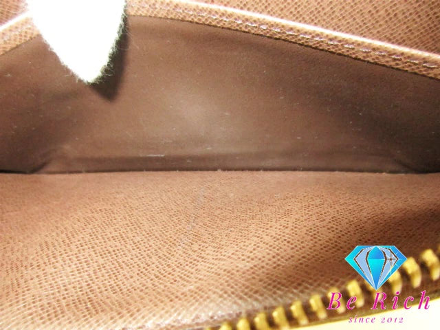ルイ ヴィトン LOUIS VUITTON 財布 ダミエ ジッピーウォレット N41661 エベヌ ブラウン 茶 PVC レザー 札入れ 小銭入れ ラウンドファスナー 長財布 ロング ウォレット メンズ レディース 【中古】【送料無料】 bs3833