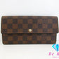 ルイ ヴィトン LOUIS VUITTON 長財布 ダミエ ポルト フォイユ サラ N61734 LV ロゴ 二つ折り財布 ロング ウォレット 【中古】【送料無料】 bs3836