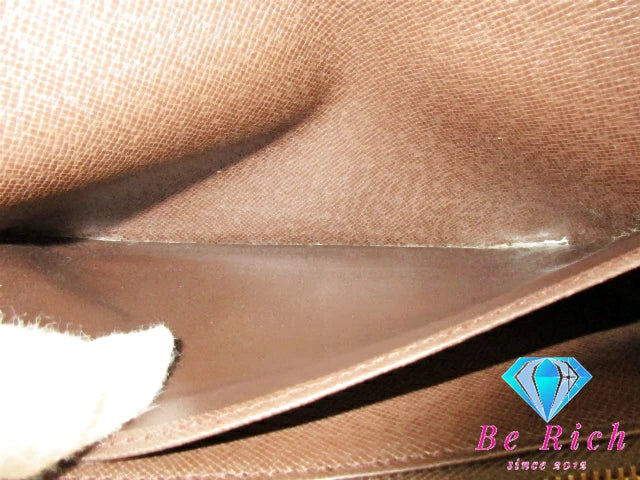 ルイ ヴィトン LOUIS VUITTON 長財布 ダミエ ポルト フォイユ サラ N61734 LV ロゴ 二つ折り財布 ロング ウォレット 【中古】【送料無料】 bs3836