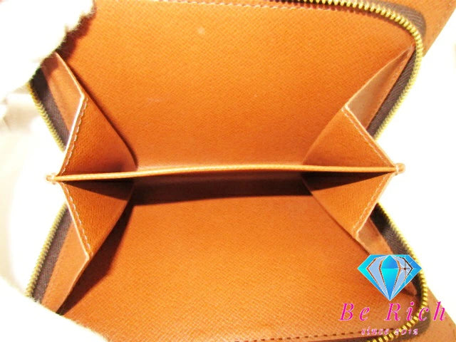 ルイ ヴィトン LOUIS VUITTON モノグラム ポルト パピエ ジップ M61207 LV ロゴ 二つ折り財布 中財布 ミディアム ウォレット 【中古】【送料無料】 bs3842