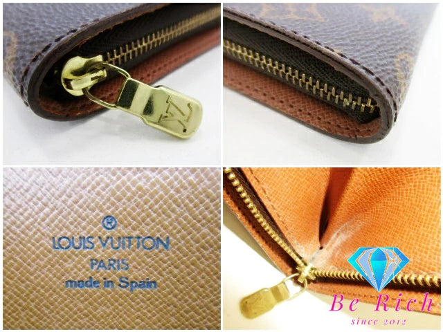 ルイ ヴィトン LOUIS VUITTON ラウンド ファスナー 長財布 モノグラム ポルト モネ ジップ M61727 LV ロゴ 二つ折り財布 ロング ウォレット 【中古】【送料無料】 bs3843