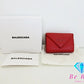 バレンシアガ BALENCIAGA ペーパー ミニ ウォレット 391446 赤 レッド カーフ レザー 三つ折り 財布 コンパクト ウォレット 【中古】【送料無料】 bs3846