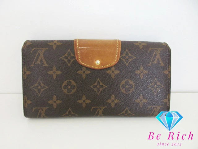 ルイ ヴィトン LOUIS VUITTON 二つ折り財布 長財布 モノグラム ポルトフォイユ ボエシ M63220 茶 ブラウン PVC レザー LV ロゴ ロング ウォレット 【中古】【送料無料】 bs3857