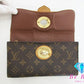 ルイ ヴィトン LOUIS VUITTON 二つ折り財布 長財布 モノグラム ポルトフォイユ ボエシ M63220 茶 ブラウン PVC レザー LV ロゴ ロング ウォレット 【中古】【送料無料】 bs3857