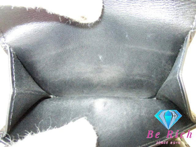 セリーヌ CELINE 三つ折り財布 スモール フラップ ウォレット トリオンフ 10D783 黒 ブラック ロゴ 二つ折り財布 コンパクト ミニ ウォレット  【中古】【送料無料】 bs3862