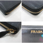 プラダ PRADA ラウンド ファスナー 長財布 1ML506 サフィアーノ レザー 黒 ブラック 赤 レッド バイカラー ロゴ 二つ折り財布 ロング ウォレット 【中古】【送料無料】bs3863