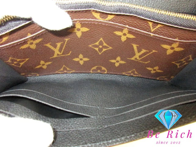 ルイ ヴィトン LOUIS VUITTON 財布 二つ折り 長財布 モノグラム ポルト フォイユ パラス M58415 ノワール ブラック ブラウン 茶 PVC レザー 【中古】【送料無料】 bs3874