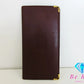 カルティエ Cartier メンズ 二つ折り財布 長財布 札入れ マスト ライン ボルドー レザー ロゴ ロング ウォレット 小銭入れなし  【中古】【送料無料】 bs3876