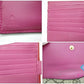 グッチ GUCCI Wホック 二つ折り 財布 GG スプリーム ブラウン 茶 赤 レッド ロゴ PVC レザー コンパクト ウォレット【中古】【送料無料】 bs3898