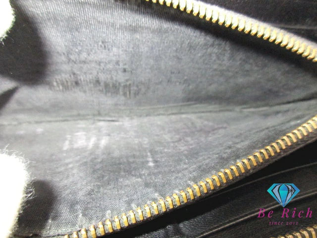 ボッテガヴェネタ BOTTEGA VENETA  L字 ファスナー 長財布 114076 イントレチャート レザー ブラック 黒 ロング ウォレット  【中古】【送料無料】bs3904