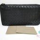 ボッテガヴェネタ BOTTEGA VENETA  L字 ファスナー 長財布 114076 イントレチャート レザー ブラック 黒 ロング ウォレット  【中古】【送料無料】bs3904
