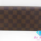 ルイ ヴィトン LOUIS VUITTON メンズ 二つ折り財布 長財布 ダミエ ポルト フォイユ ブラザ N60017 エベヌ ブラウン 茶 LV ロゴ ロング ウォレット  【中古】【送料無料】 bs3914