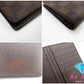 ルイ ヴィトン LOUIS VUITTON メンズ 二つ折り財布 長財布 ダミエ ポルト フォイユ ブラザ N60017 エベヌ ブラウン 茶 LV ロゴ ロング ウォレット  【中古】【送料無料】 bs3914
