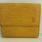 ルイ ヴィトン LOUIS VUITTON Wホック 三つ折り財布 エピ ポルト モネ ビエ カルト クレディ M63489 タッシリ イエロー 黄 レザー LV ロゴ 二つ折り財布 ミニ コンパクト ウォレット  【中古】【送料無料】 bs3915