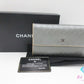 シャネル CHANEL 三つ折り財布 長財布 A33908 ビコローレ シルバー シャンパン ゴールド レザー ココマーク CC ロゴ ステッチ 二つ折り財布 ロング ウォレット 【中古】【送料無料】 bs3918
