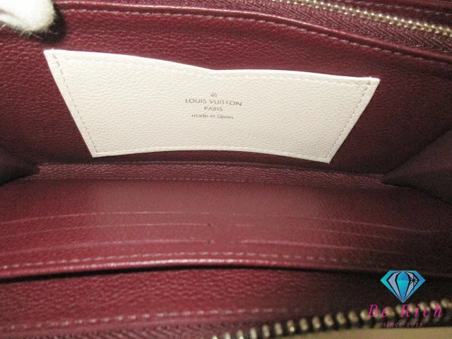 美品 ルイ ヴィトン LOUIS VUITTON ラウンド ファスナー 長財布 ロックミー ジッピー ウォレット M67540 ローズ ソワ クオーツ ピンク ベージュ レザー LV ロゴ 二つ折り財布 ロング バイカラー 【中古】【送料無料】 bs3919