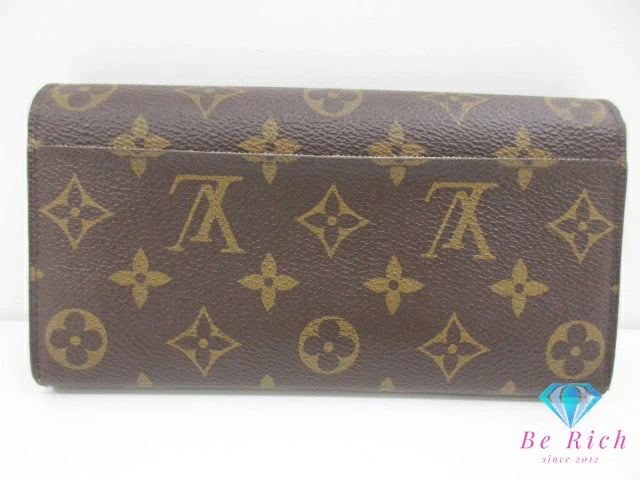 ルイ ヴィトン LOUIS VUITTON 二つ折り財布 長財布 モノグラム ポルトフォイユ サラ M62235 ブラウン 茶 ピンク ローズバレリーヌ LV ロゴ ロング ウォレット 【中古】【送料無料】 bs3924