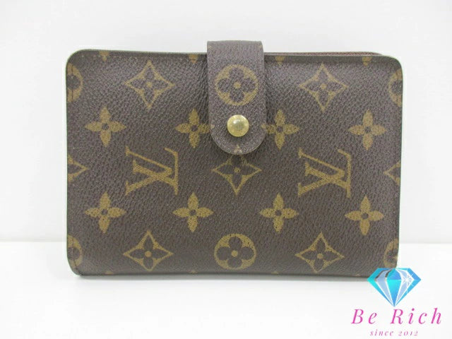 ルイ ヴィトン LOUIS VUITTON モノグラム ポルト パピエ ジップ M61207 LV ロゴ 二つ折り財布 中財布 ミディアム ウォレット 【中古】【送料無料】 bs3932