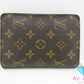 ルイ ヴィトン LOUIS VUITTON モノグラム ポルト パピエ ジップ M61207 LV ロゴ 二つ折り財布 中財布 ミディアム ウォレット 【中古】【送料無料】 bs3932