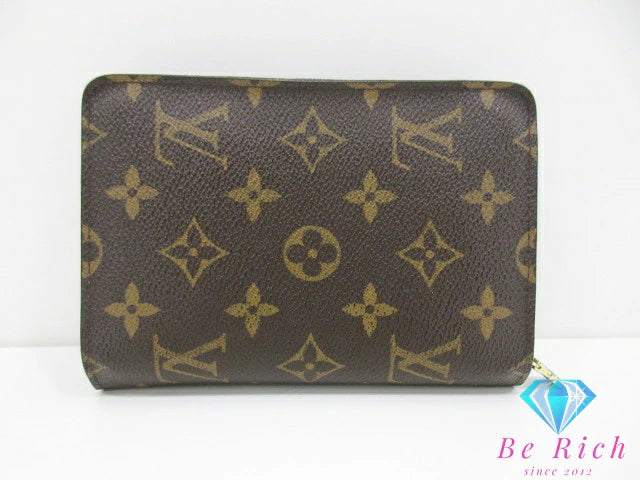 ルイ ヴィトン LOUIS VUITTON モノグラム ポルト パピエ ジップ M61207 LV ロゴ 二つ折り財布 中財布 ミディアム ウォレット 【中古】【送料無料】 bs3932