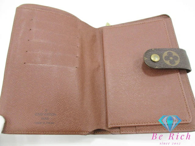 ルイ ヴィトン LOUIS VUITTON モノグラム ポルト パピエ ジップ M61207 LV ロゴ 二つ折り財布 中財布 ミディアム ウォレット 【中古】【送料無料】 bs3932