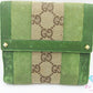 グッチ GUCCI Wホック 二つ折り 財布 120927 GG ベージュ 緑 グリーン キャンバス スエード レザー ロゴ コンパクト ウォレット 【中古】【送料無料】bs3935