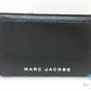 マークジェイコブス MARC JACOBS 二つ折り財布 ブラック 黒 レザー ロゴ コンパクト ミニ   【中古】【送料無料】 bs3941