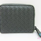 ボッテガ ヴェネタ BOTTEGA VENETA イントレチャート コインケース 小銭入れ 二つ折り財布 258468 グレー レザー ロゴ ミディアム コンパクト ウォレット  【中古】【送料無料】bs3942